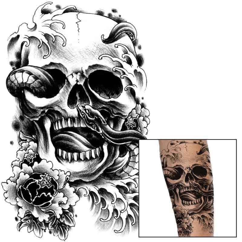 Tatovering Slangekranium (Midlertidig)