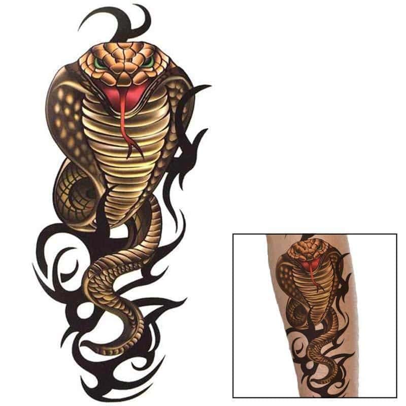 Slange Tatovering Tribal Cobra (Midlertidig)
