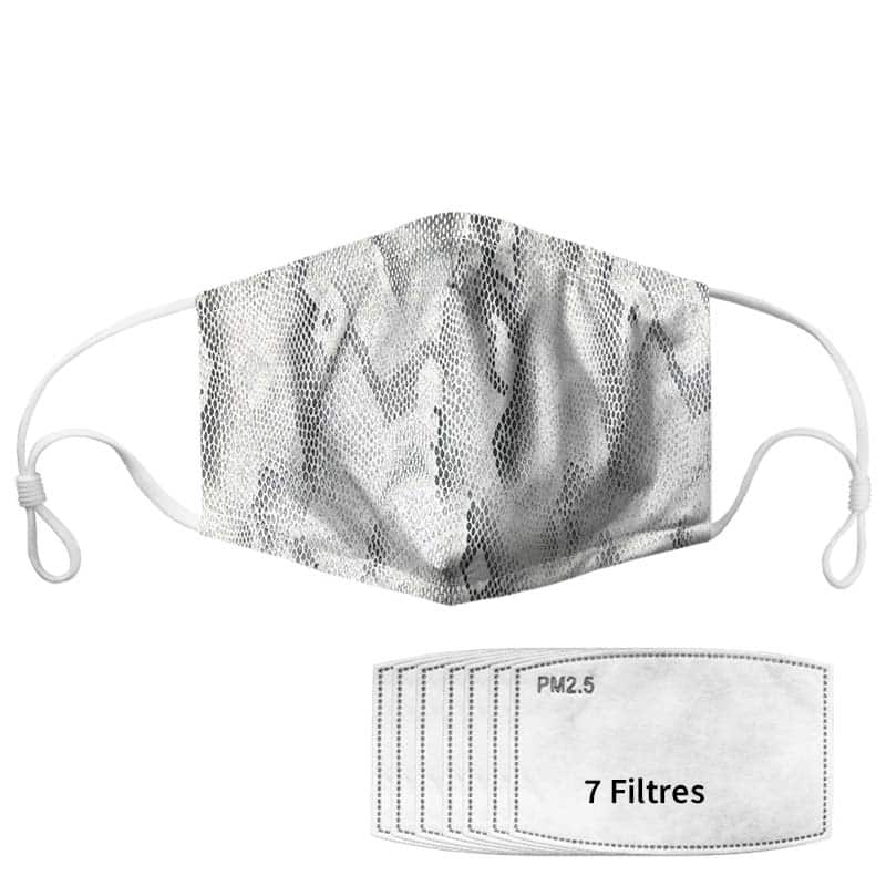 Slange Maske Hvid