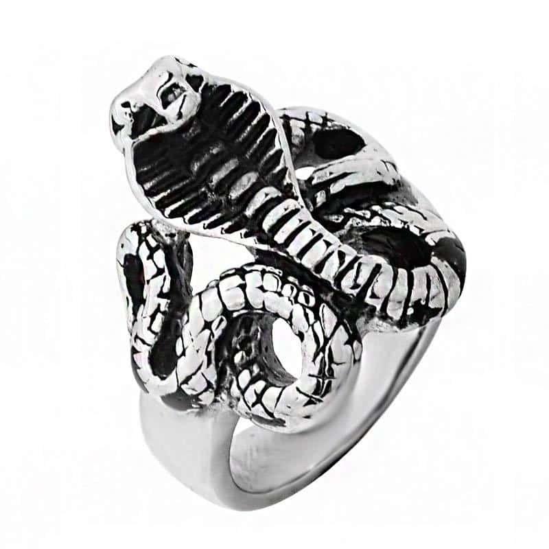 Slange Ring Konge Cobra (Stål)