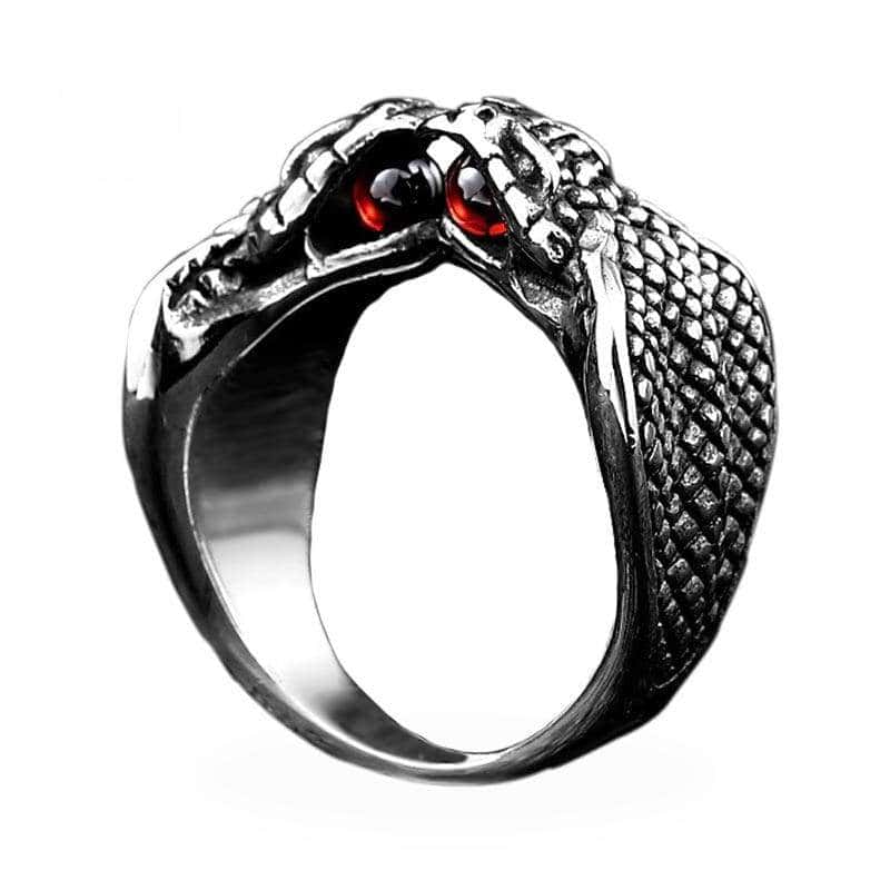 Slange Ring Siamesisk Cobra (Stål)