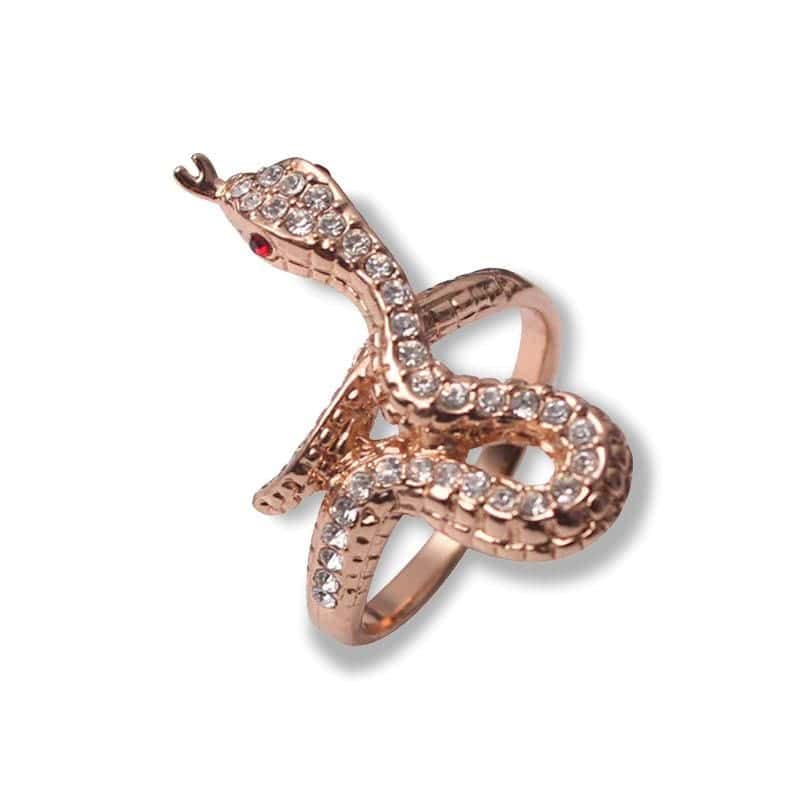 Slange Ring Gylden Rose (Zirconium)