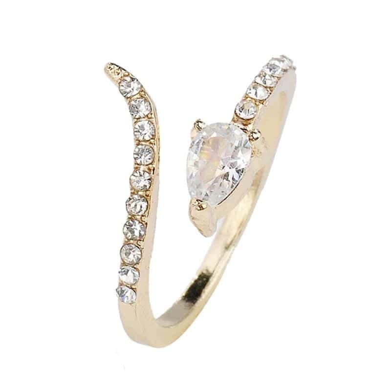 Slange Ring Brillant (Zirconium)