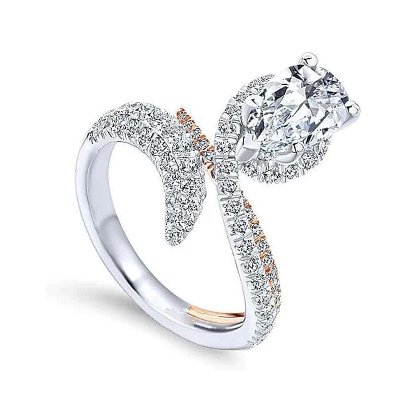 Slange Ring Dråbe (Zirconium)