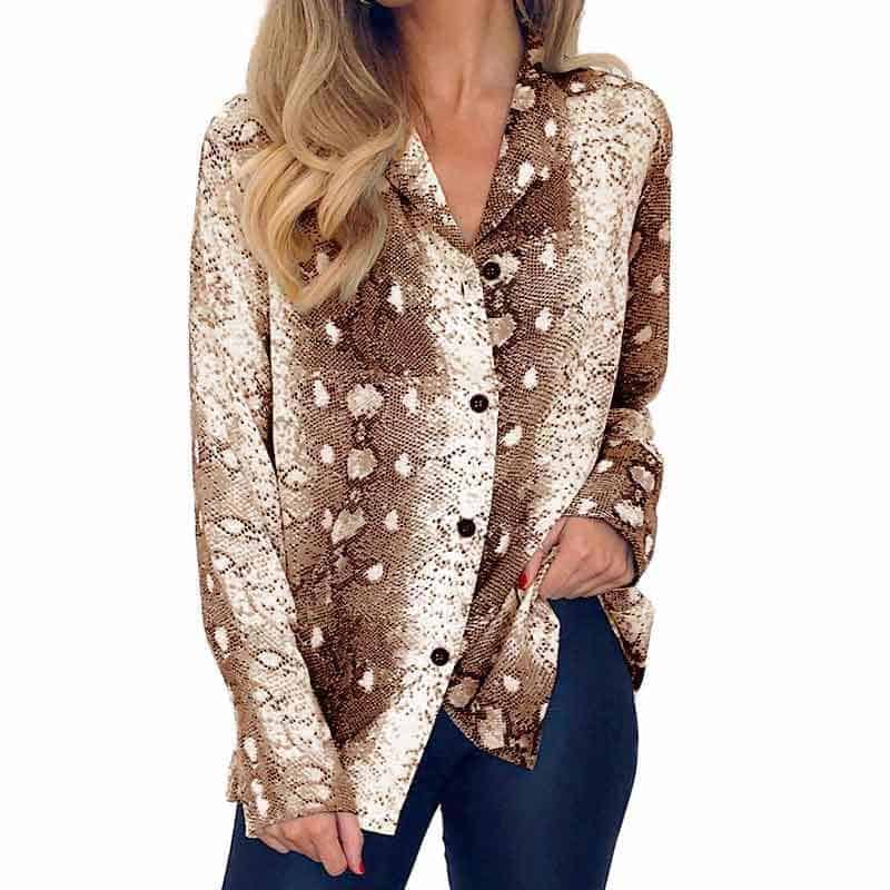 Slangeprint Bluse Python