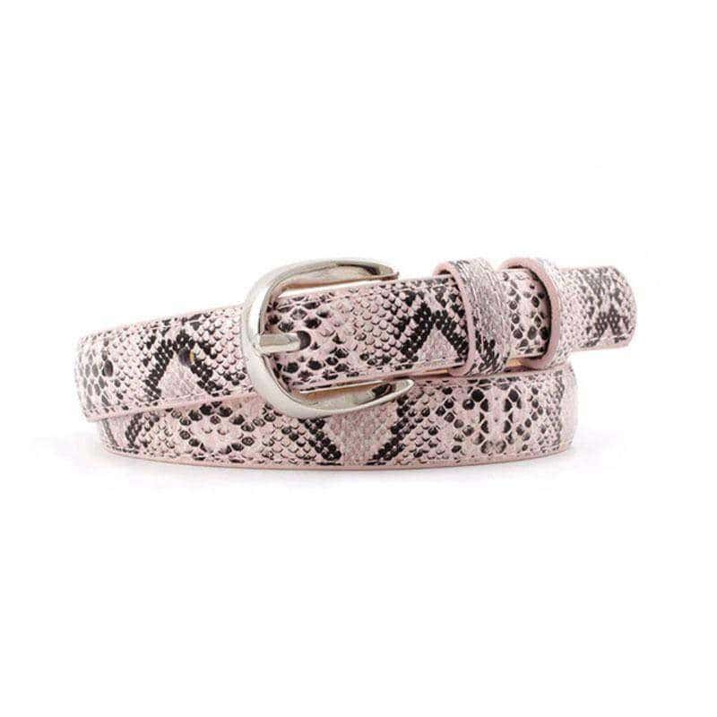 Bælte Med Slange Pink Python (Læder) (Skind)