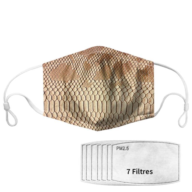 Slange Maske Beige